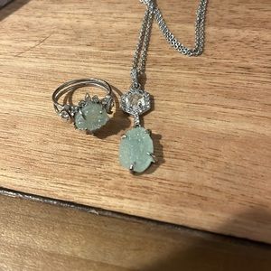 Ring and necklace set by bomb party (BP) size 7 ring